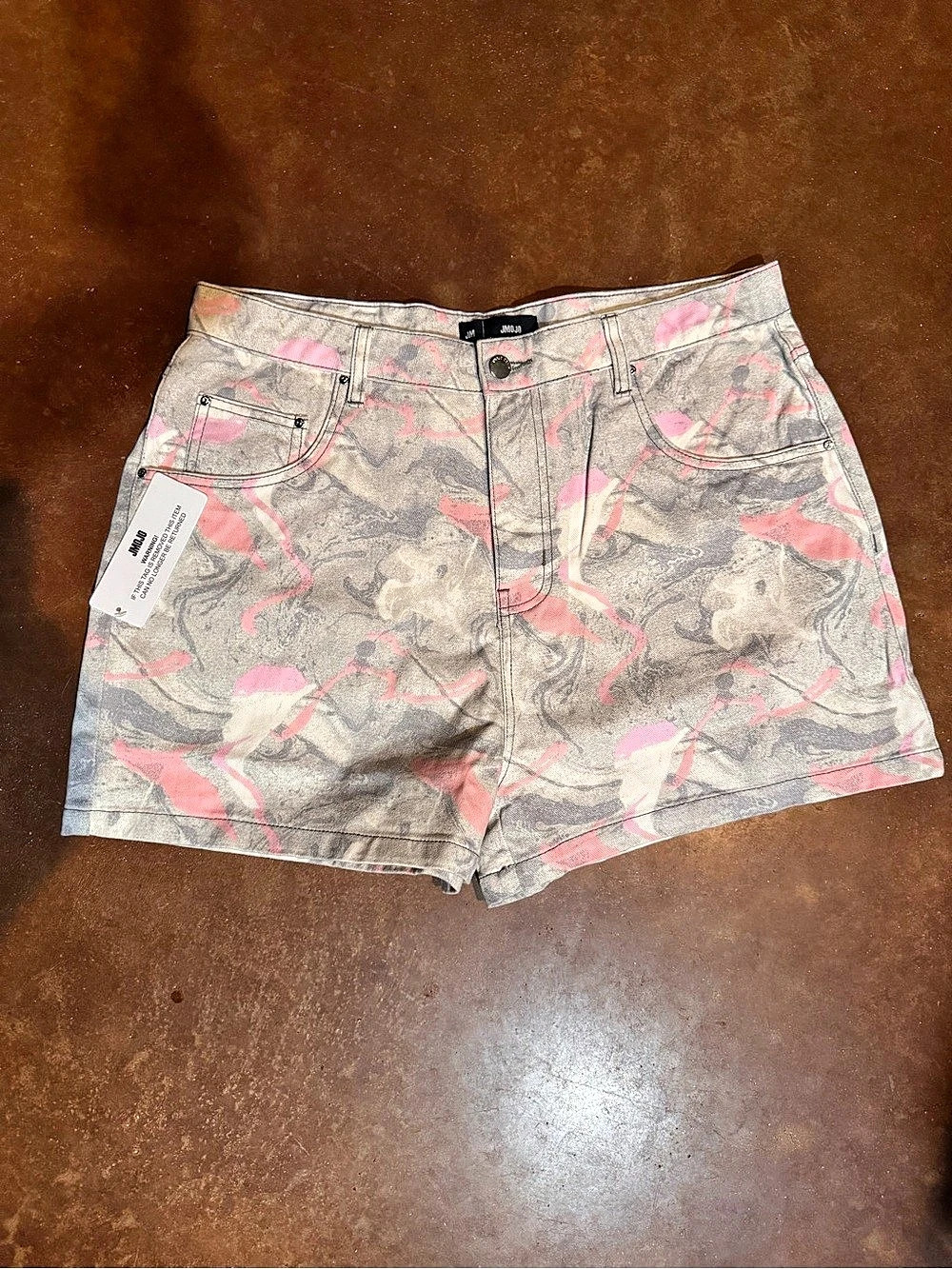 NWT JMOJO Tie Dye Shorts Pink & Gray